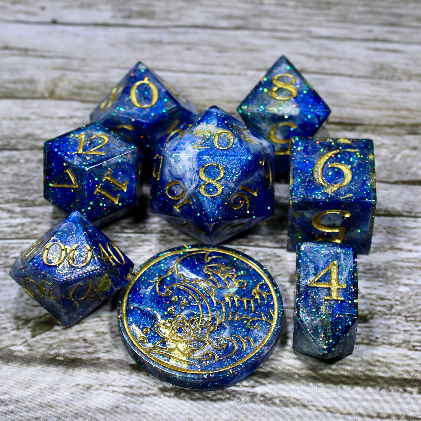 Lazuli Sharp Edge Dice Set