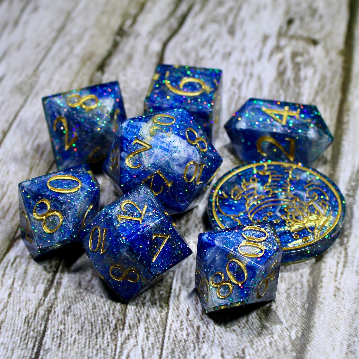 Lazuli Sharp Edge Dice Set