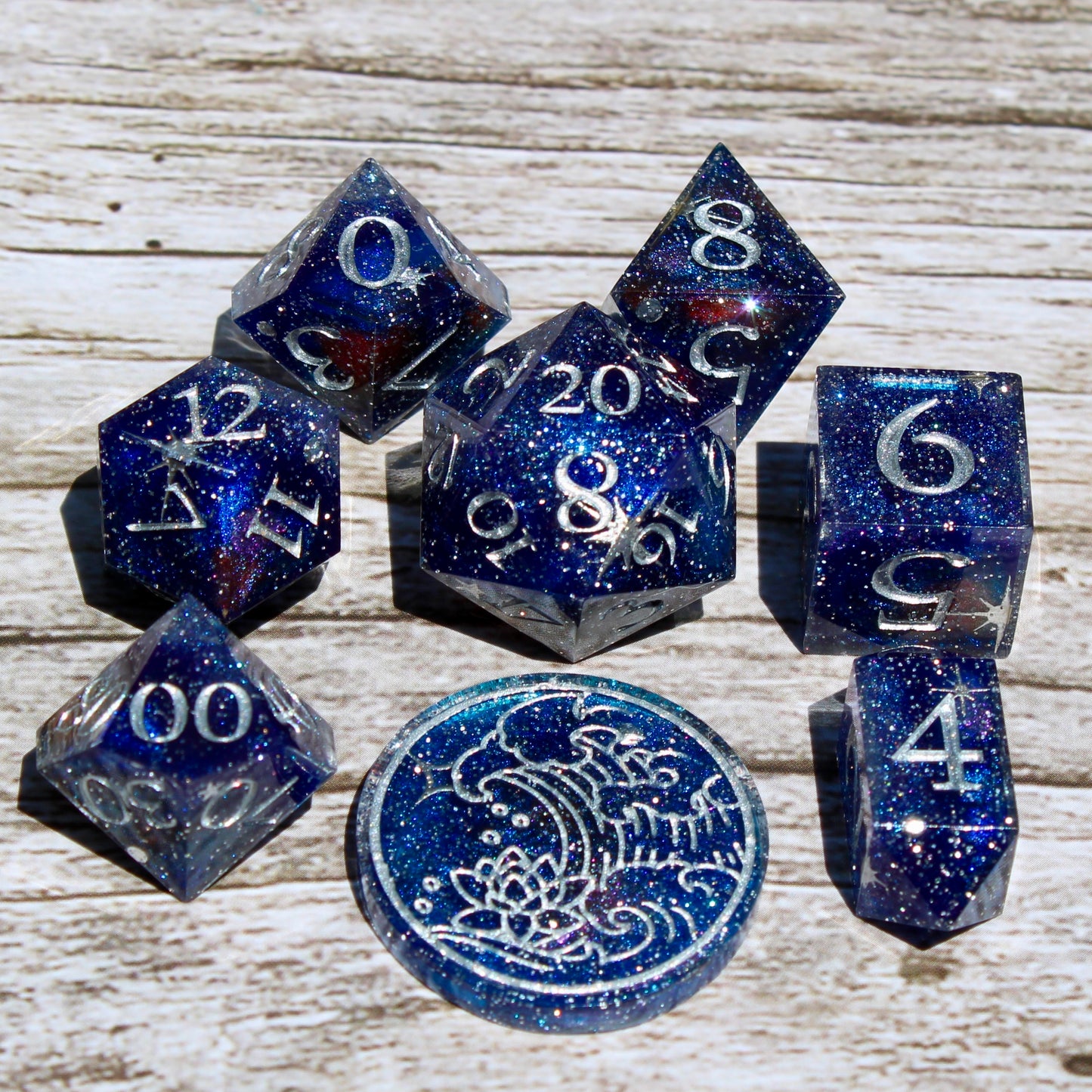 Astral Sharp Edge Dice Set (Blue)