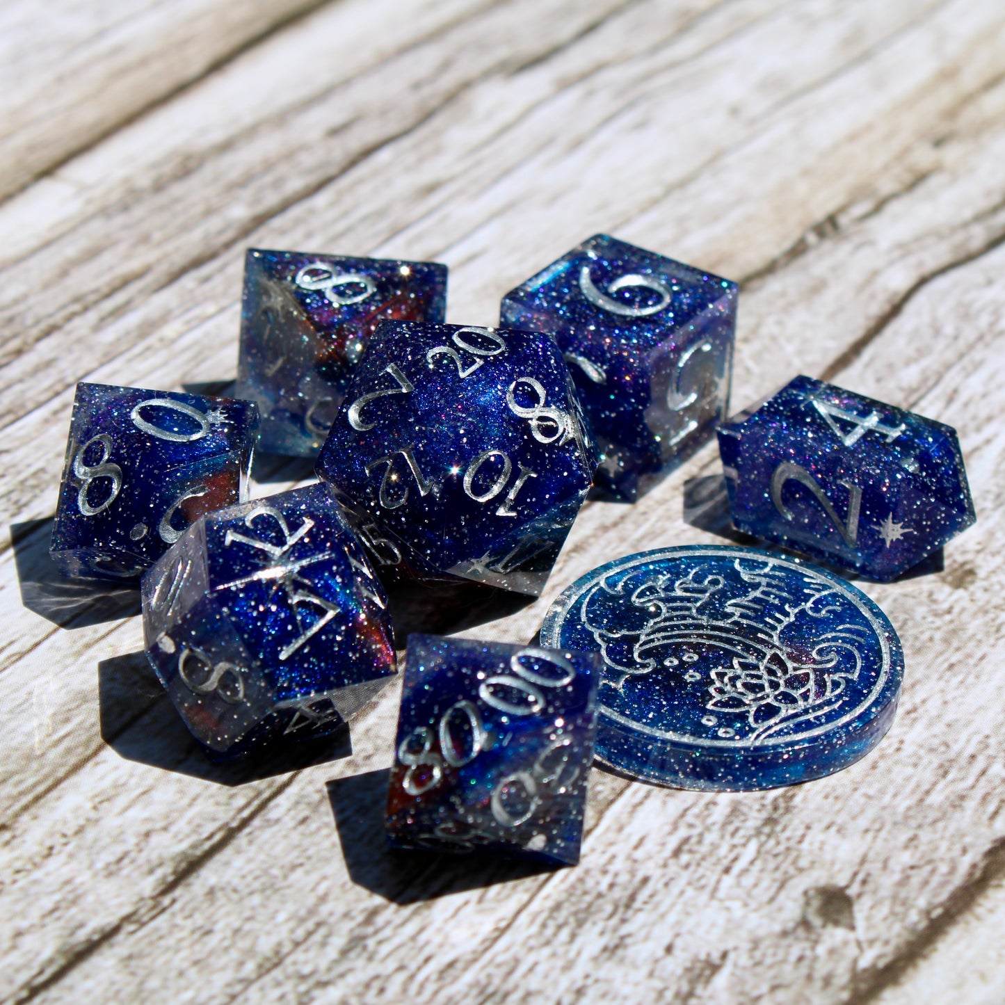 Astral Sharp Edge Dice Set (Blue)