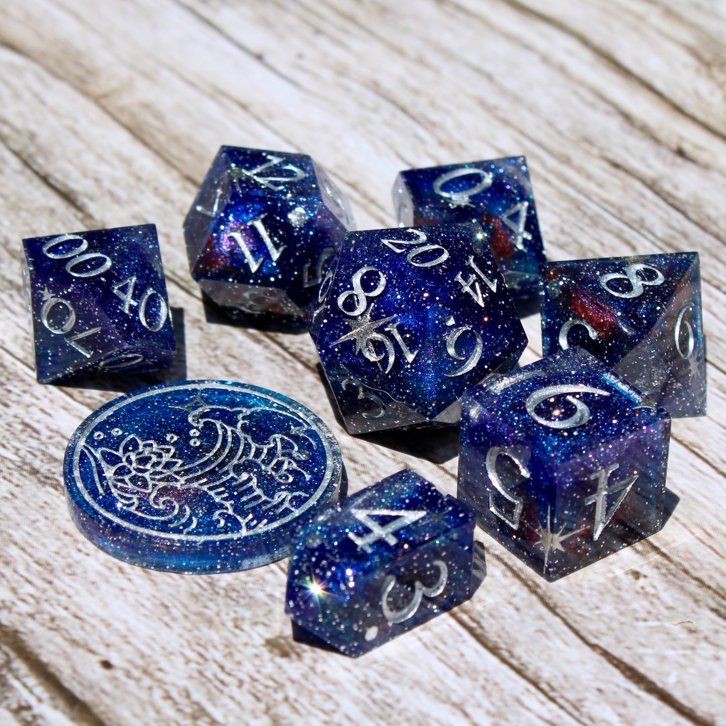 Astral Sharp Edge Dice Set (Blue)