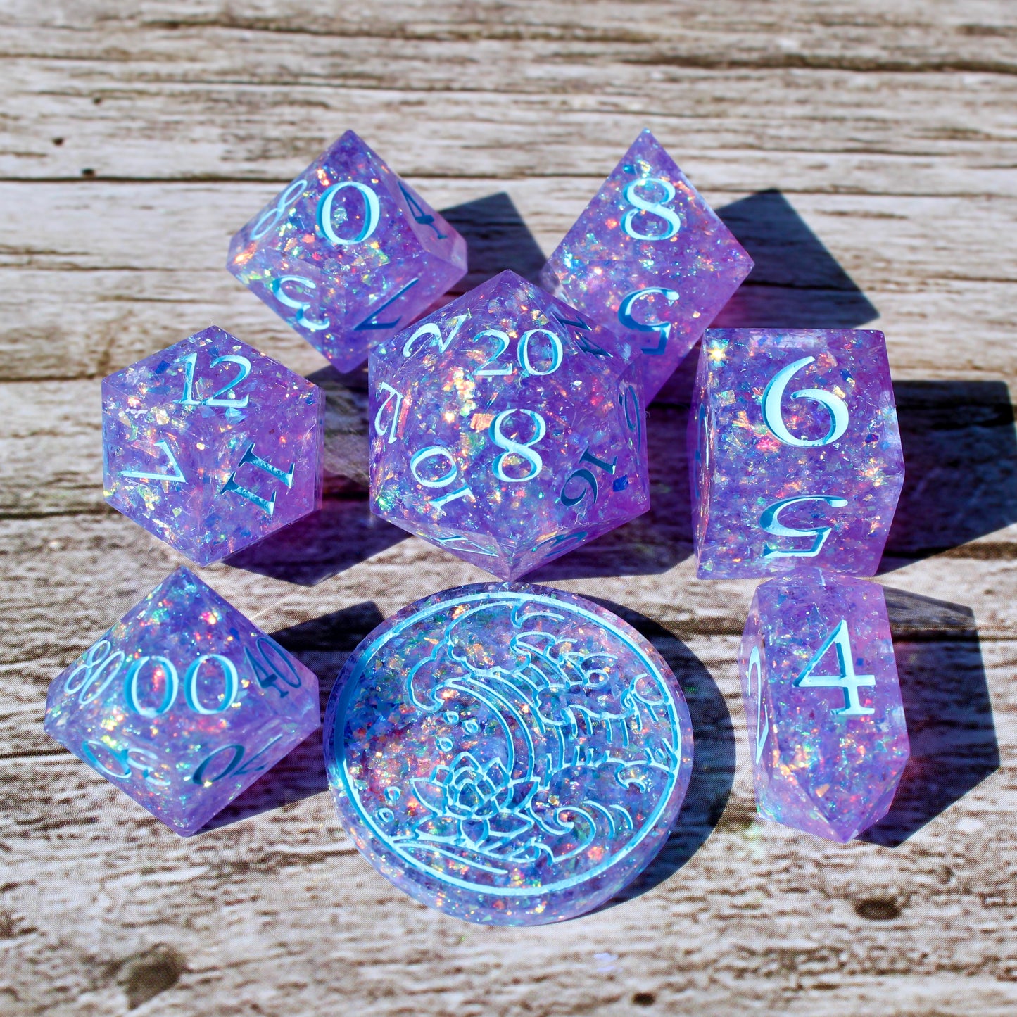 Lavender Dreams Sharp Edge Dice Set