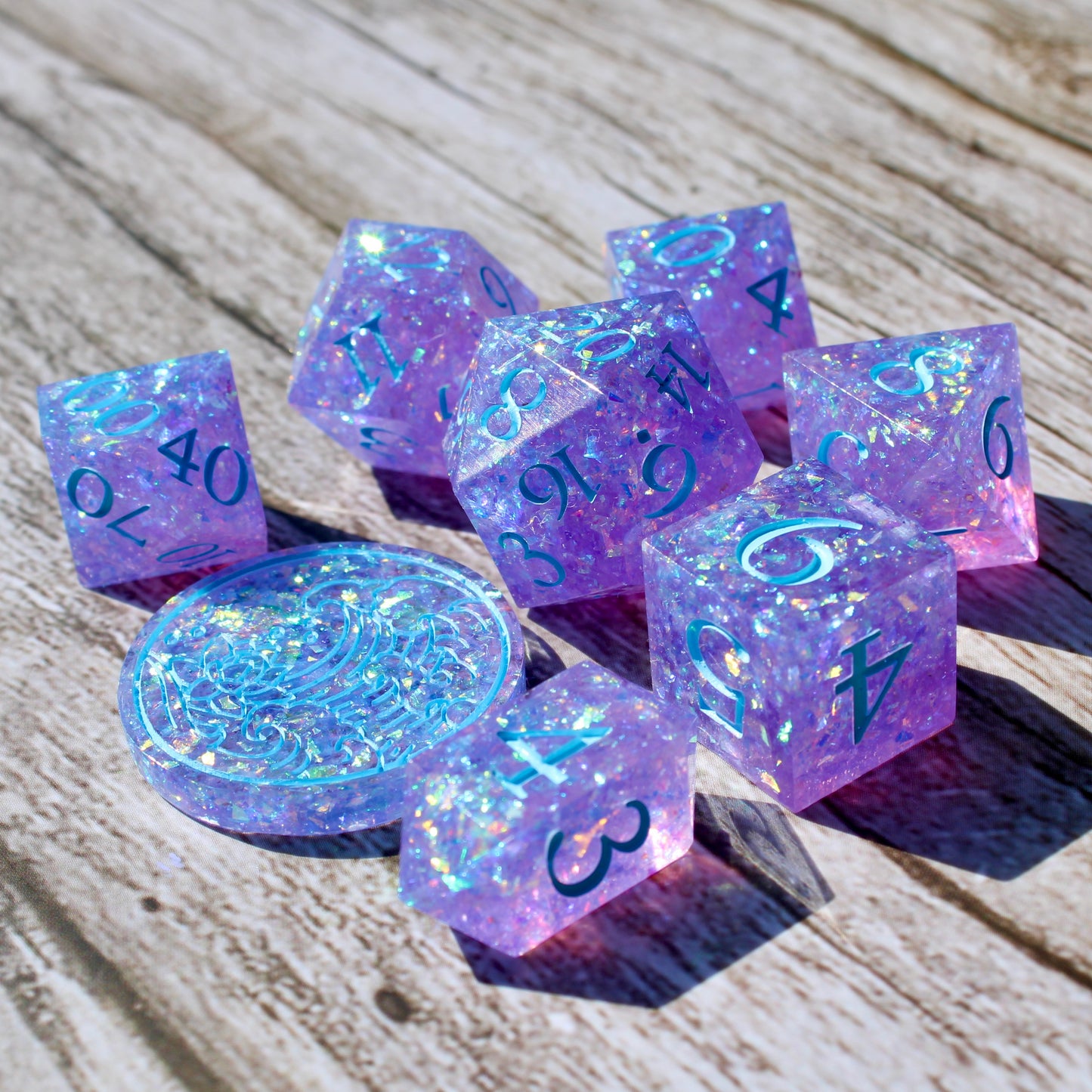 Lavender Dreams Sharp Edge Dice Set