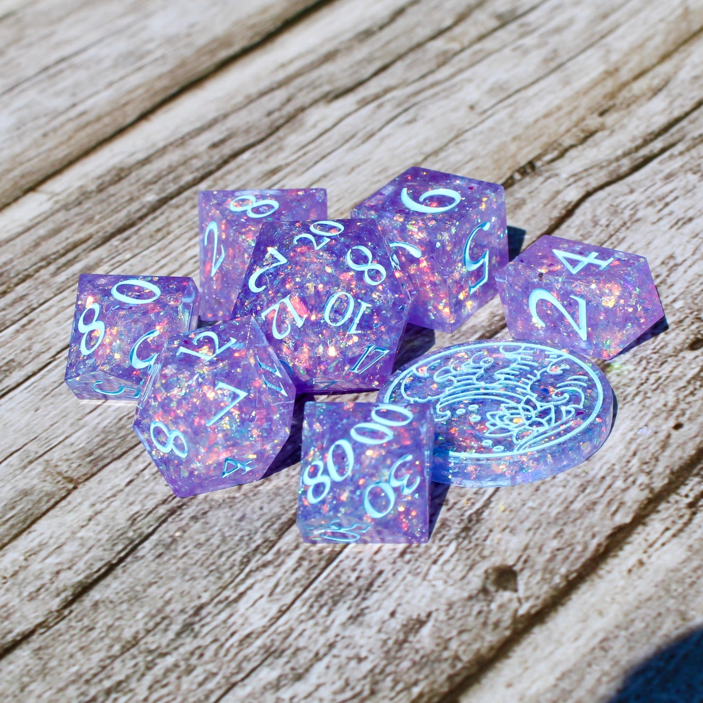 Lavender Dreams Sharp Edge Dice Set